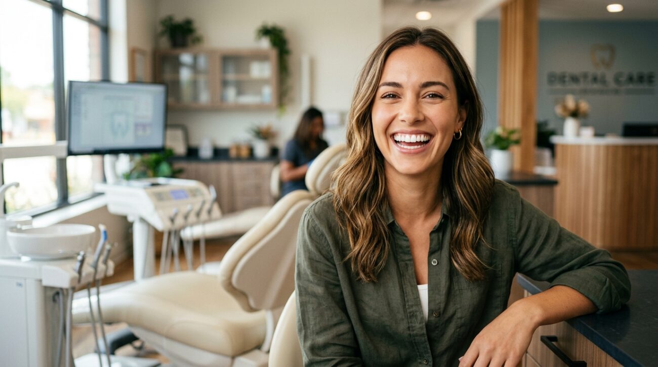 Smiling person with