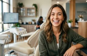 Smiling person with