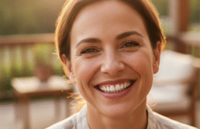 Person with a warm — dental implants
