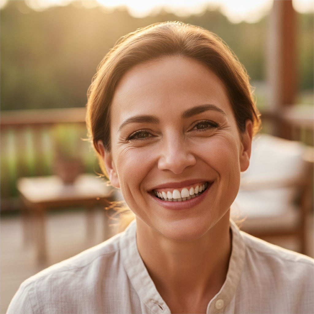Person with a warm — dental implants