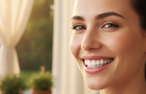 Smiling person — dental implants