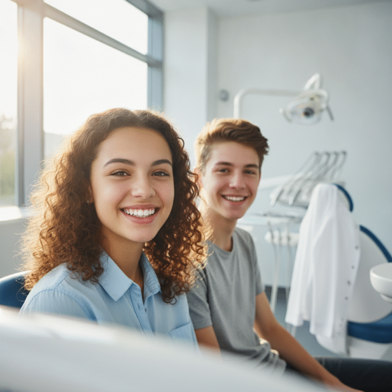 Smiling teen — teen cosmetic dentistry
