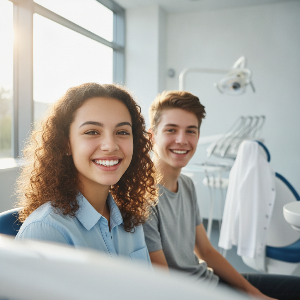 Smiling teen — teen cosmetic dentistry