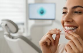 Smiling patient — invisalign oral hygiene san jose